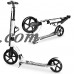 EXOOTER M1850CB 6XL Adult Kick Scooter With Front Shocks And 240mm/180mm Black Wheels In Charcoal Finish.   